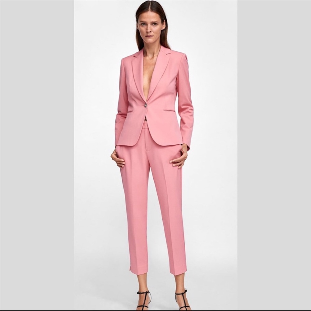 Zara Pink Suit - Blazer and Pants NWT